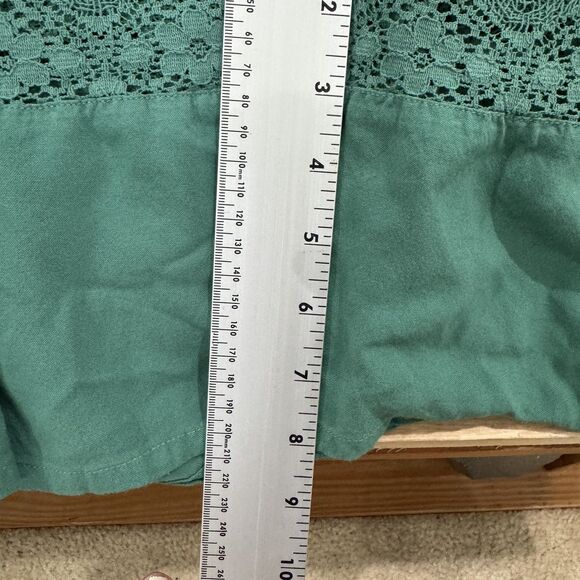 Matilda Jane Dress Women's Medium Green Maxi Button Boho Lace Detail Sundress - Picture 5 of 6